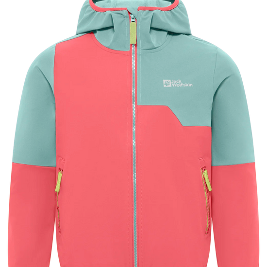 Jack Wolfskin TURBULENCE HOODED JACKET K sunset coral 176 - PeakStyle