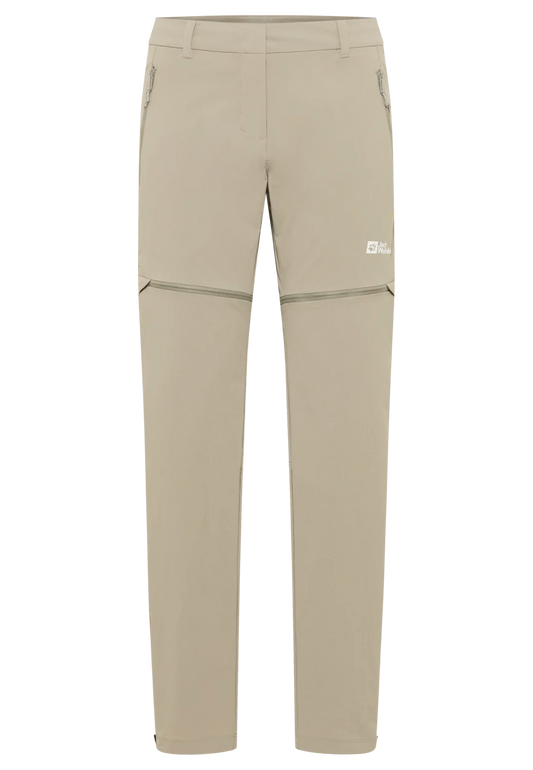 Jack Wolfskin W HIKEOUT ZIP AWAY PANTS W stone 46 L - PeakStyle