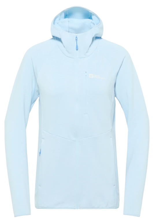 Jack Wolfskin W KOLBENBERG HOODED FZ W Ice Blue 2XL - PeakStyle