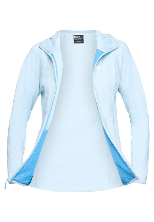 Jack Wolfskin W KOLBENBERG HOODED FZ W Ice Blue 2XL - PeakStyle