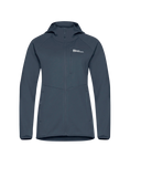 Jack Wolfskin W KOLBENBERG HOODED FZ W midnight sky 2XL - PeakStyle