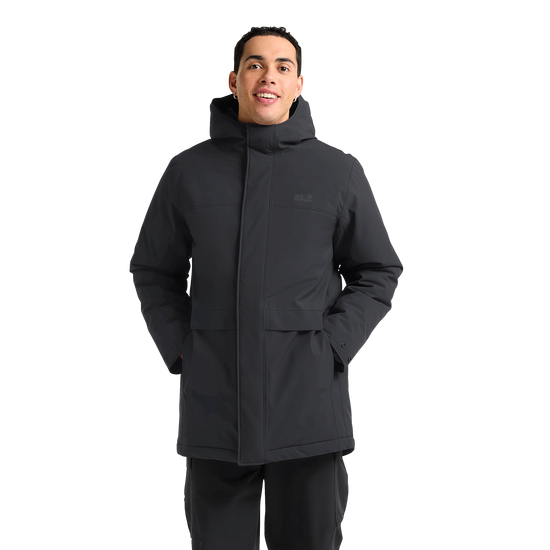 Jack Wolfskin COLD CAMP COAT Herren in Black – Studioansicht
