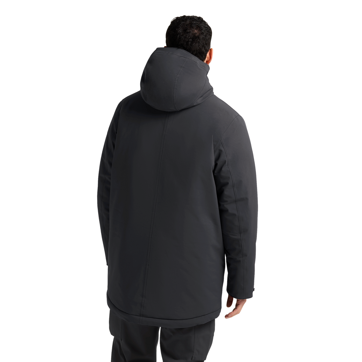 Jack Wolfskin COLD CAMP COAT Herren in Black – Studio-Rückansicht
