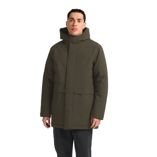 Jack Wolfskin COLD CAMP COAT Herren in Obsidian Moss – Studioansicht