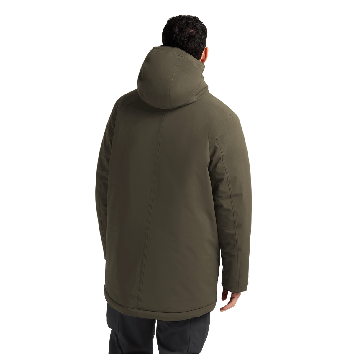 Jack Wolfskin COLD CAMP COAT Herren in Obsidian Moss – Studio-Rückansicht
