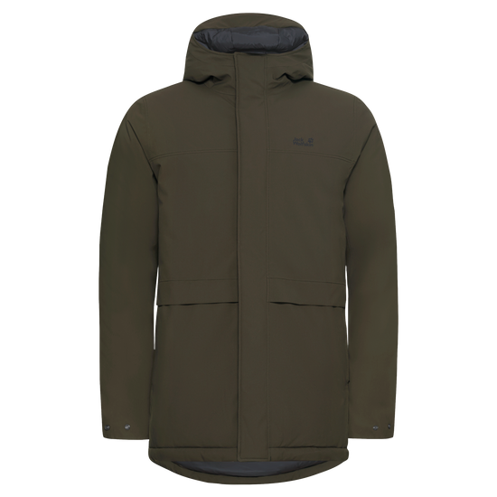 Jack Wolfskin COLD CAMP COAT Herren in Obsidian Moss – Vorderansicht