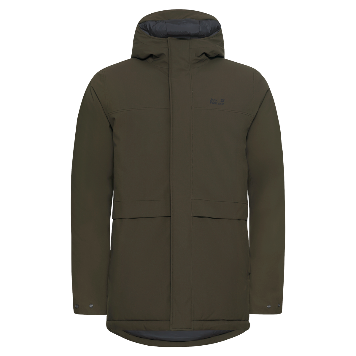 Jack Wolfskin COLD CAMP COAT Herren in Obsidian Moss – Vorderansicht