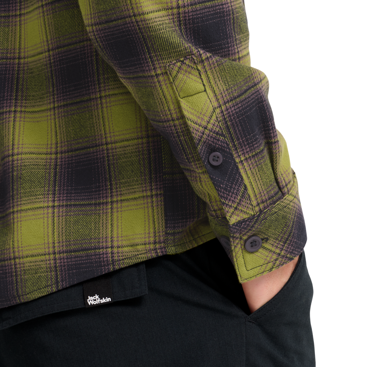 Jack Wolfskin BAJA FLANNEL SHIRT M Check Dark Navy / Sheer Plum – Produktdetail