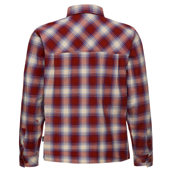 Jack Wolfskin BAJA FLANNEL SHIRT M Check Merlot – Freisteller Rückseite