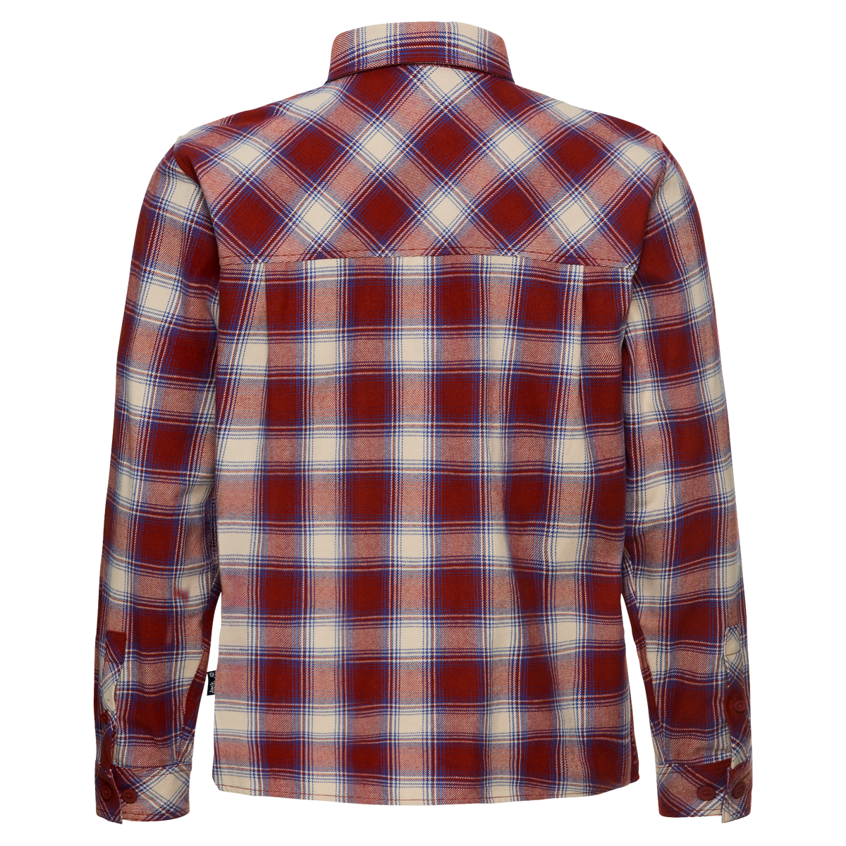 Jack Wolfskin BAJA FLANNEL SHIRT M Check Merlot – Freisteller Rückseite