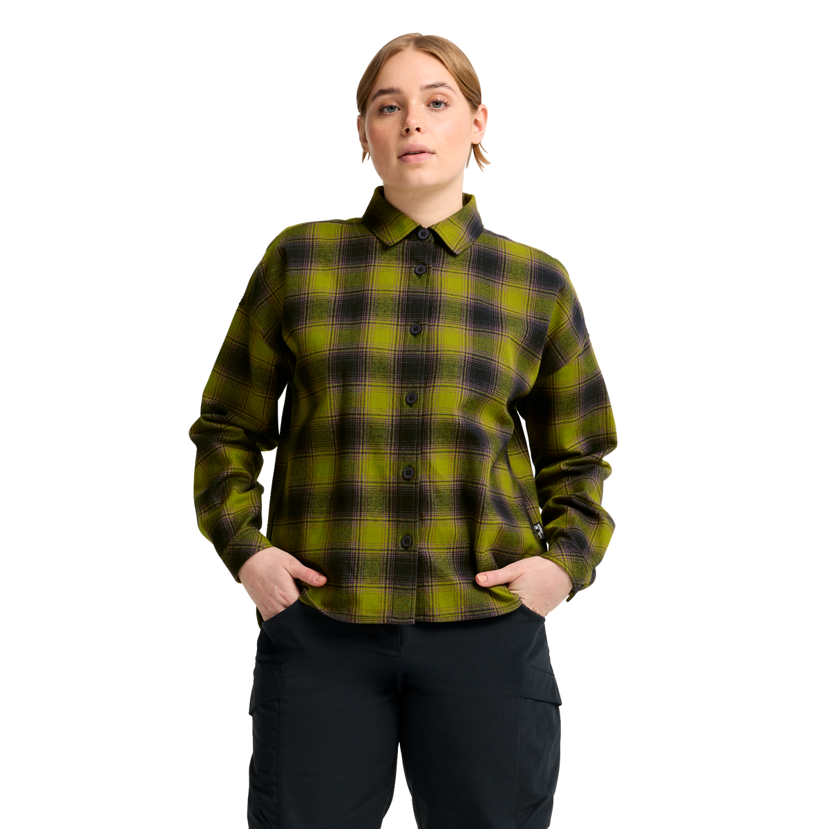 Jack Wolfskin BAJA FLANNEL SHIRT W Check Dark Navy / Sheer Plum 1-ma100