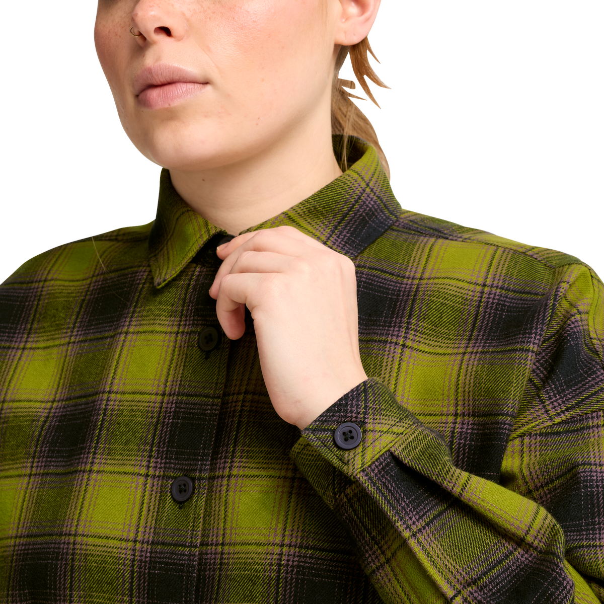 Jack Wolfskin BAJA FLANNEL SHIRT W Check Dark Navy / Sheer Plum 4-ma125