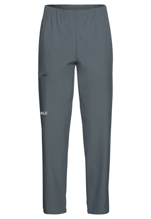 Jack Wolfskin PRELIGHT TRAIL PANTS W Damen Wanderhose Grey Odessa – Vorderansicht