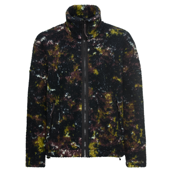 Jack Wolfskin STONE LITE AOP JKT W Warme Fleecejacke Damen – Lichen Dark Navy – Packshot Vorderansicht
