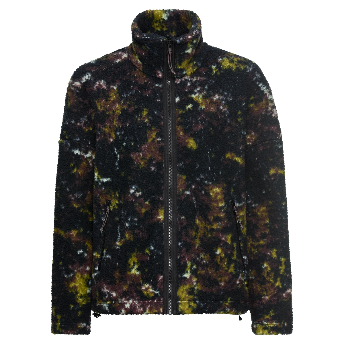 Jack Wolfskin STONE LITE AOP JKT W Warme Fleecejacke Damen – Lichen Dark Navy – Packshot Vorderansicht