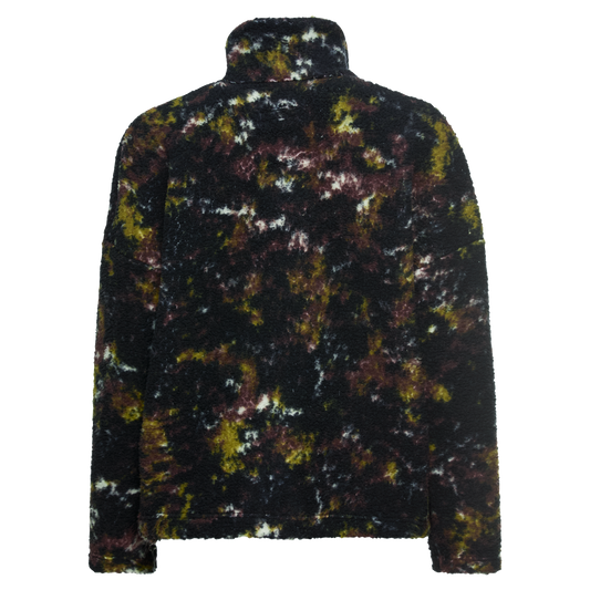 Jack Wolfskin STONE LITE AOP JKT W Warme Fleecejacke Damen – Lichen Dark Navy – Packshot Seitenansicht