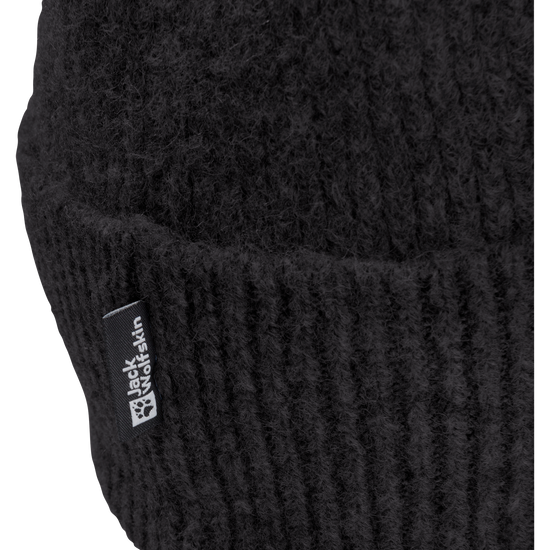 Jack Wolfskin FUZZY BEANIE Unisex Strickmütze Black 9-x-a330