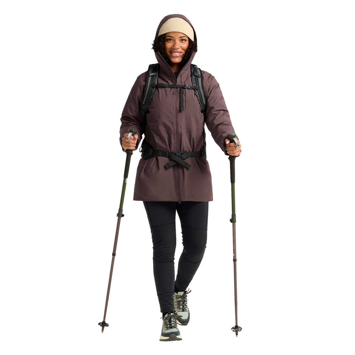 Jack Wolfskin ICECAPE 2L DOWN INS Damen-Daunenjacke Sheer Plum – Modelansicht