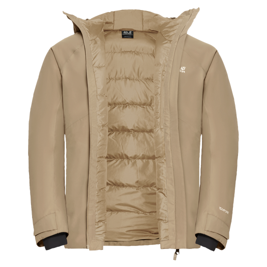 Jack Wolfskin ICECAPE 2L DOWN INS Herren-Daunenjacke Hazel Wood – Packshot Rückansicht