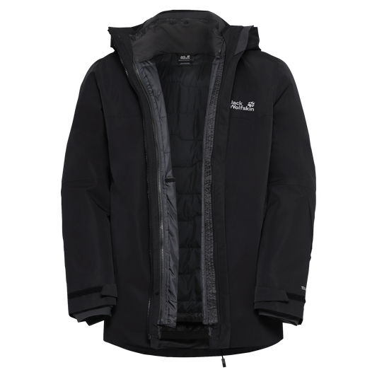 Jack Wolfskin FLOWLINE 3IN1 JKT M – Black