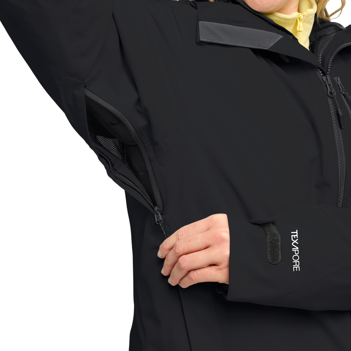 Jack Wolfskin FLOWLINE 3IN1 JKT W – Black