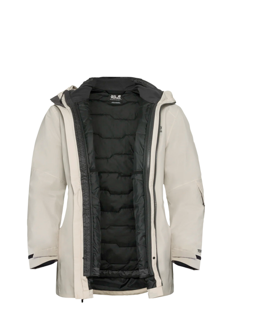 Jack Wolfskin W FLOWLINE 3IN1 JACKET W pale sand XL - PeakStyle
