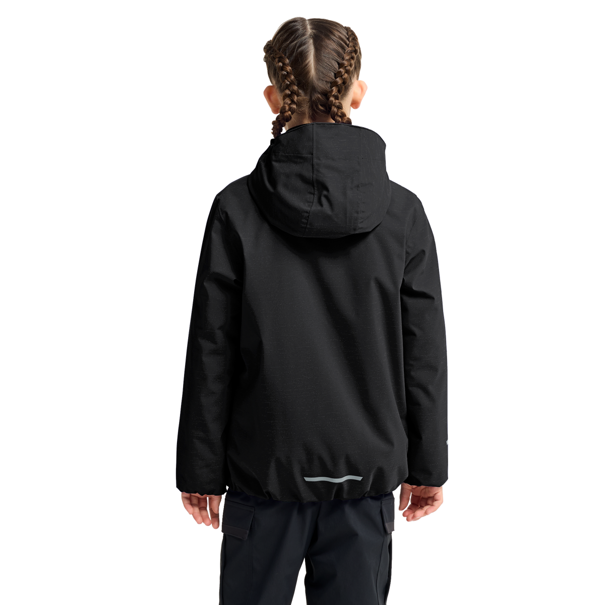 Jack Wolfskin GO GLOW JKT K Kinder Winterjacke Black – Detailansicht