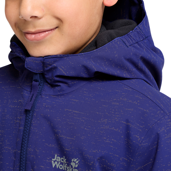 Jack Wolfskin GO GLOW JKT K Kinder Winterjacke Glow Ink – Detailansicht