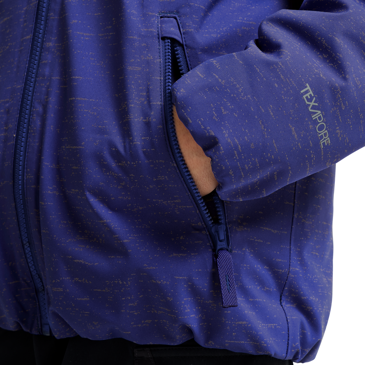 Jack Wolfskin GO GLOW JKT K Kinder Winterjacke Glow Ink – Detailansicht