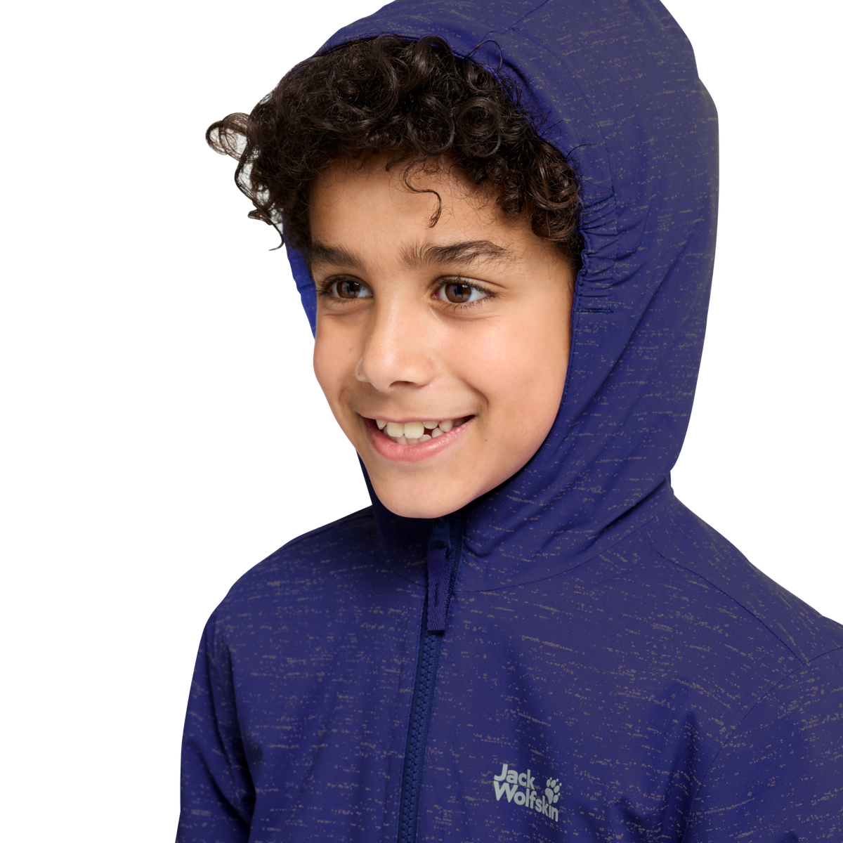 Jack Wolfskin GO GLOW JKT K Kinder Winterjacke Glow Ink – Detailansicht