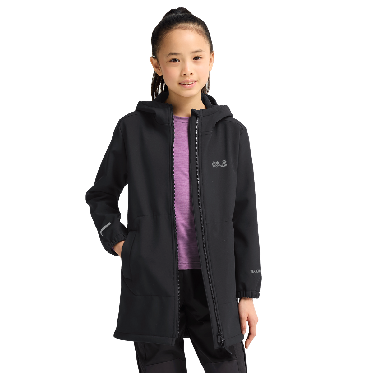 Jack Wolfskin FOURWINDS COAT K – Black – Produktdetail