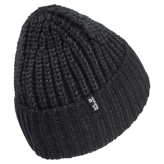 Jack Wolfskin BADGE PAW BEANIE Black Rückansicht