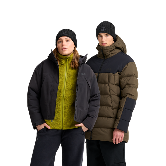 Jack Wolfskin BADGE PAW BEANIE Black Studioansicht 1