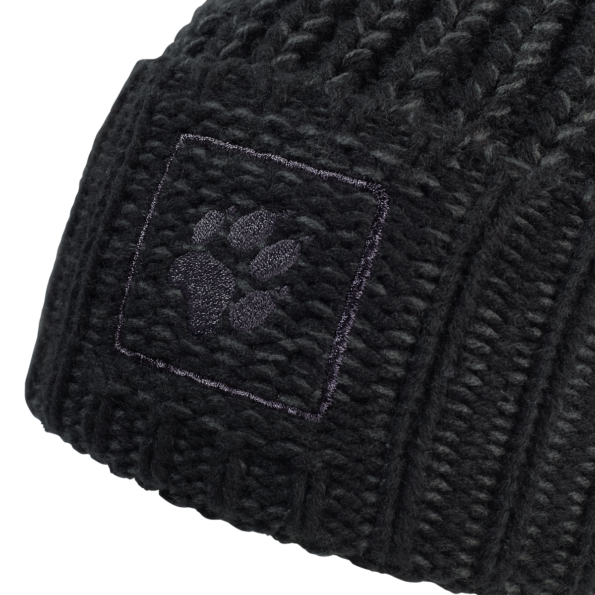Jack Wolfskin BADGE PAW BEANIE Black Detailansicht