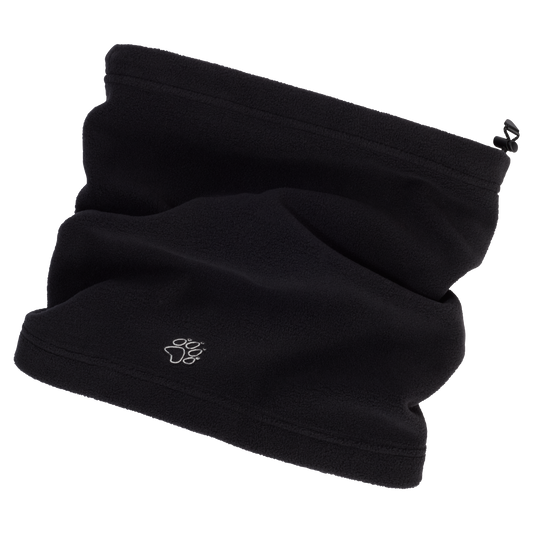 Jack Wolfskin VERTIGO PAW LOOP Unisex Fleece-Schlauchschal Black front packshot