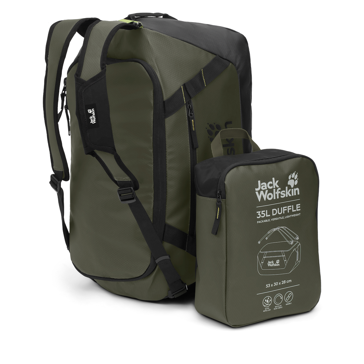 Jack Wolfskin TECTON DUFFLE 35 Rich Olive 9-e350