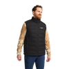 Jack Wolfskin WILD PASS DOWN VEST M RDS Herren Daunenweste Black – Studioaufnahme Vorderansicht