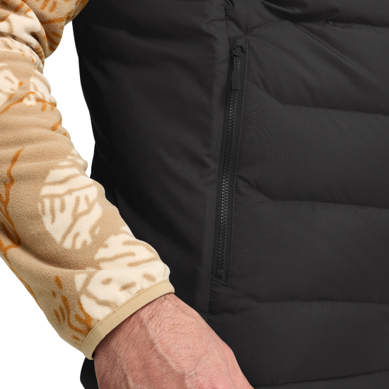 Jack Wolfskin WILD PASS DOWN VEST M RDS Herren Daunenweste Black – Detailansicht