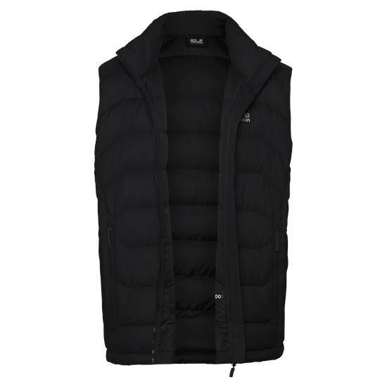 Jack Wolfskin WILD PASS DOWN VEST M RDS Herren Daunenweste Black – Packshot Seitenansicht