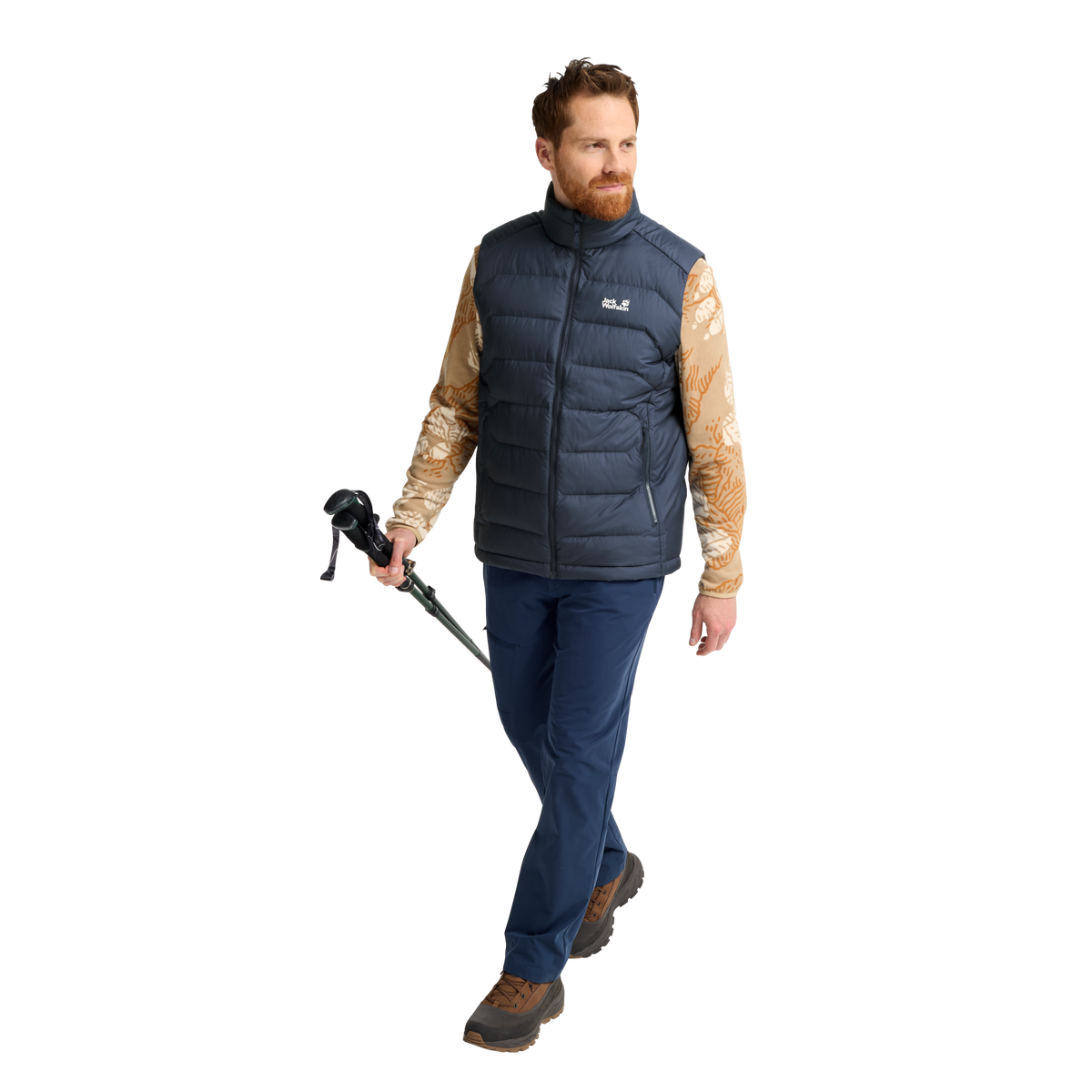 Jack Wolfskin WILD PASS DOWN VEST M RDS Herren Daunenweste Midnight Sky – Studioaufnahme