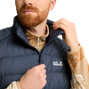 Jack Wolfskin WILD PASS DOWN VEST M RDS Herren Daunenweste Midnight Sky – Detailansicht