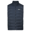 Jack Wolfskin WILD PASS DOWN VEST M RDS Herren Daunenweste Midnight Sky – Packshot Vorderansicht