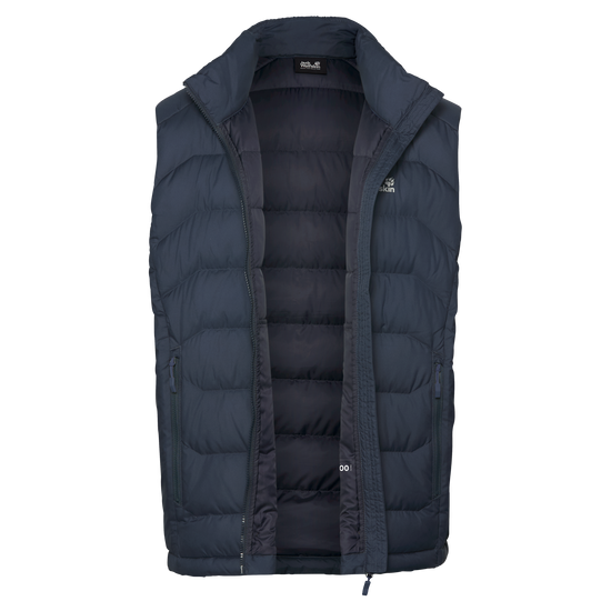 Jack Wolfskin WILD PASS DOWN VEST M RDS Herren Daunenweste Midnight Sky – Packshot Seitenansicht
