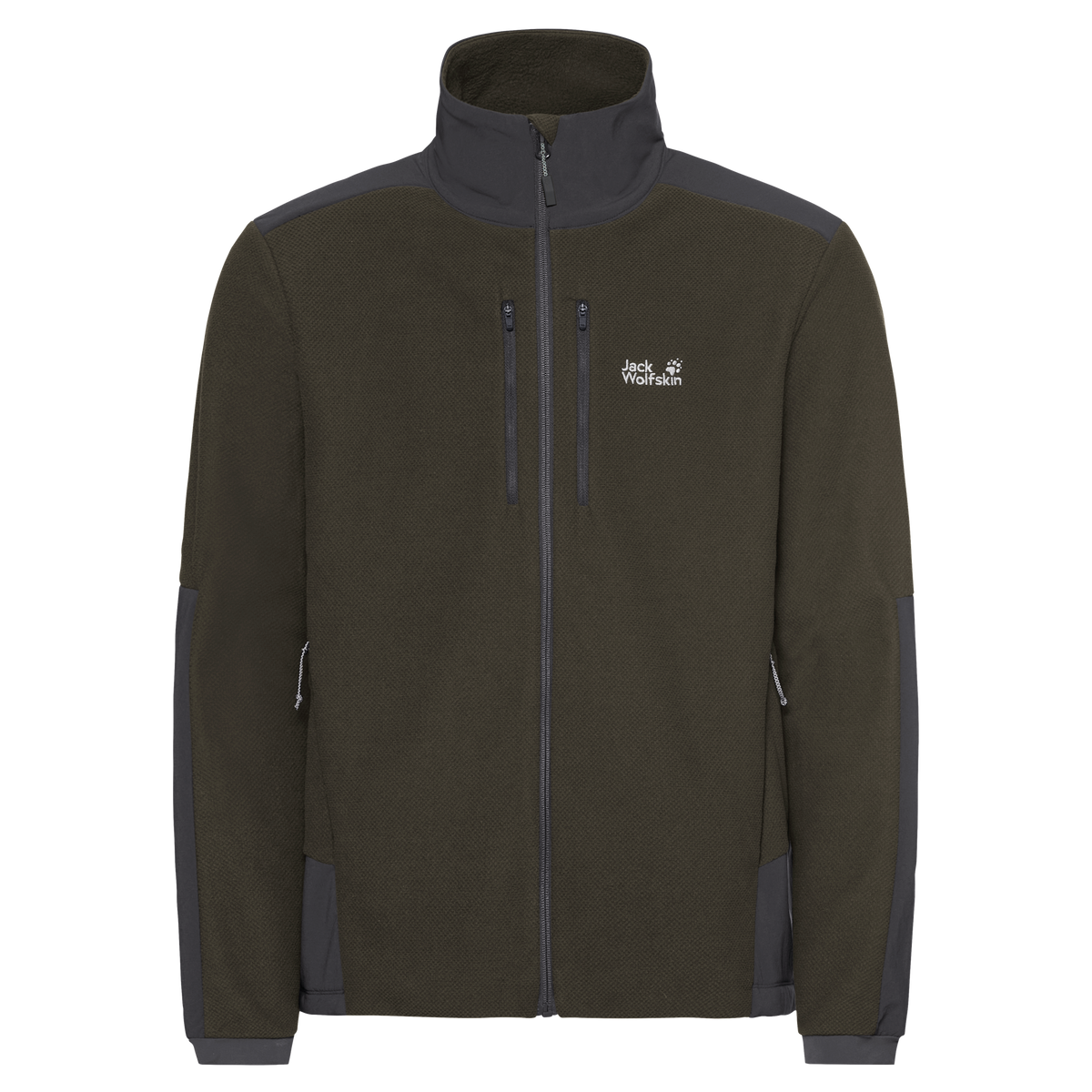 Jack Wolfskin COLD RIDGE JKT M Herren Fleecejacke Obsidian Moss – Packshot 9-a100