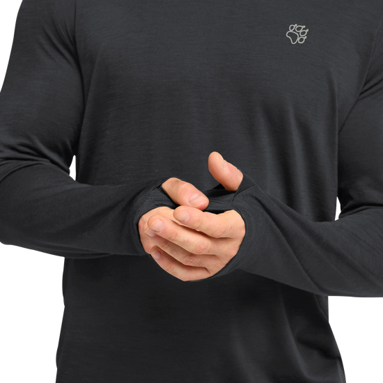 Jack Wolfskin WOOL LS M Herren Langarmshirt – Phantom – 4-ma125