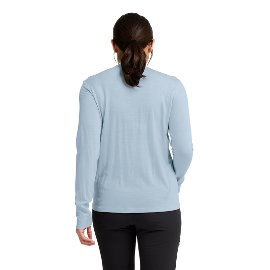 Jack Wolfskin WOOL LS T W Damen Langarmshirt – Crystal Blue – 1-ma120
