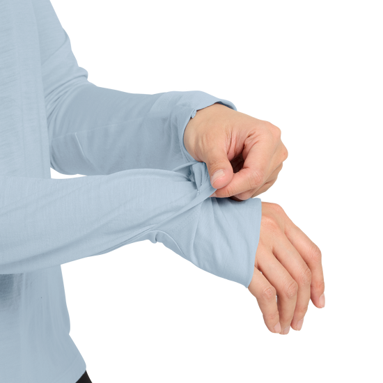 Jack Wolfskin WOOL LS T W Damen Langarmshirt – Crystal Blue – 4-ma125