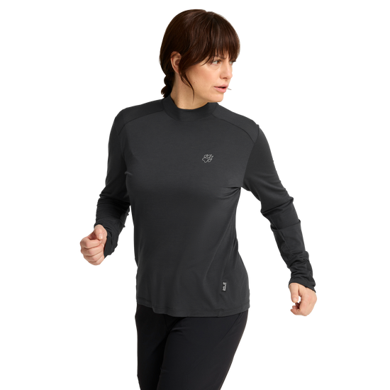 Jack Wolfskin WOOL LS T W Damen Langarmshirt – Phantom – 1-ma100