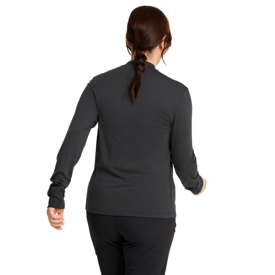 Jack Wolfskin WOOL LS T W Damen Langarmshirt – Phantom – 1-ma120
