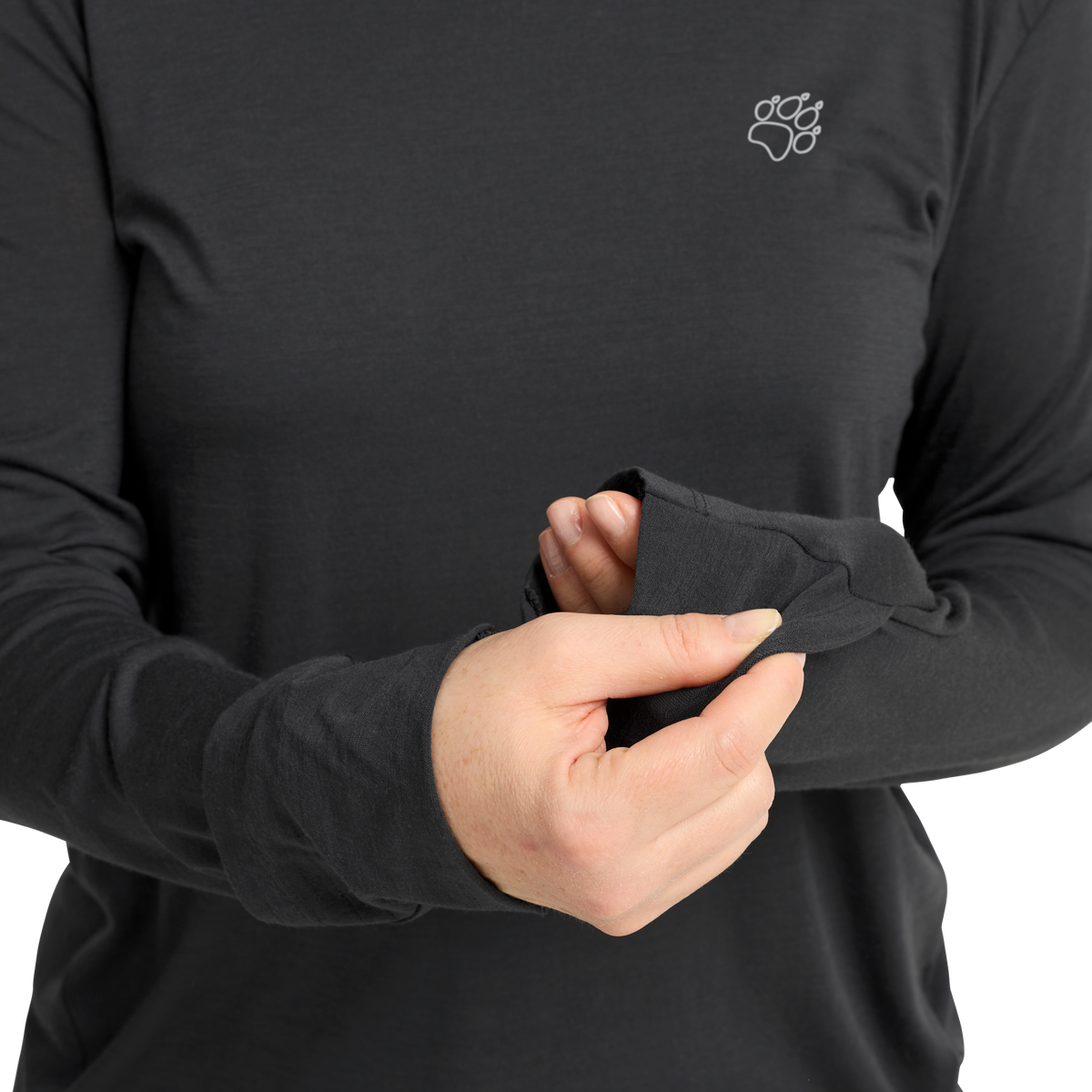 Jack Wolfskin WOOL LS T W Damen Langarmshirt – Phantom – 4-ma125